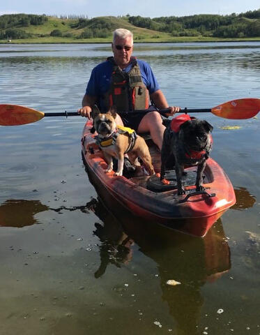 Two Frenchtons on a Kayak